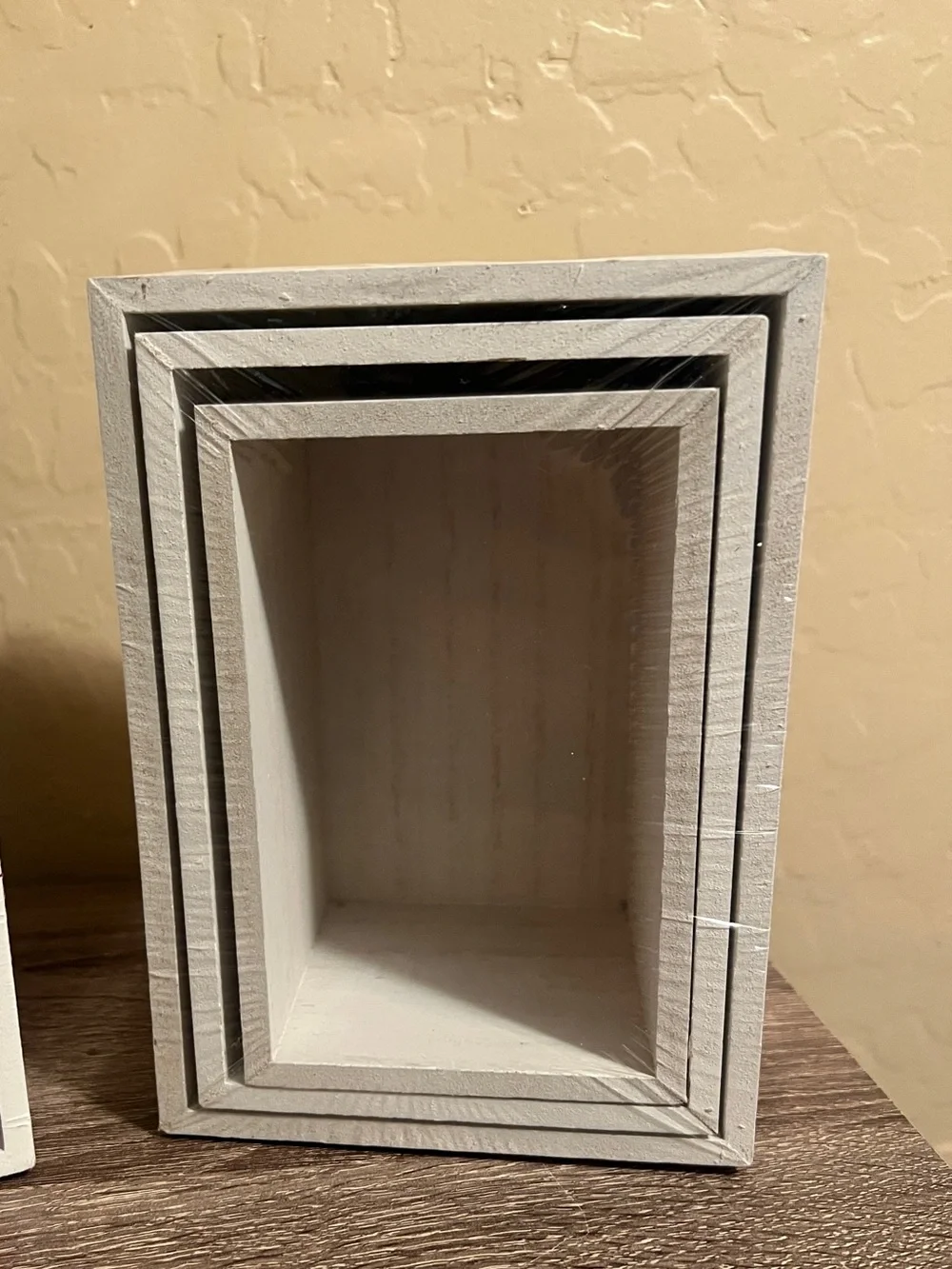 Target Bullseye Nesting Crates Houses White Wood Farmhouse Decor NWT